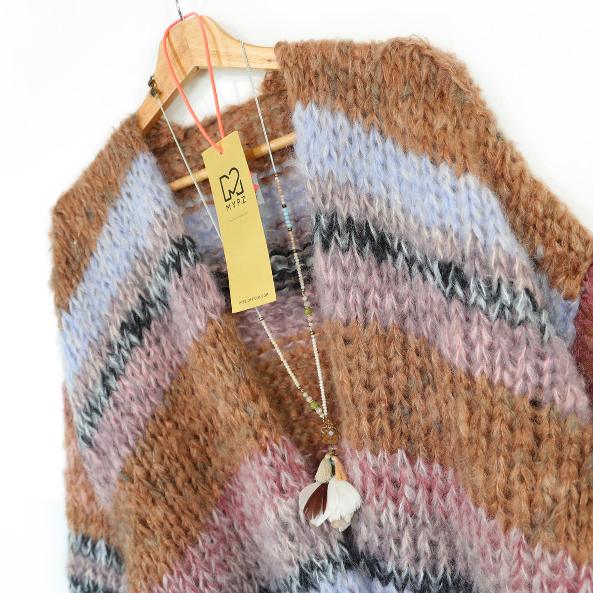 MYPZ Chunky Mohair Cardigan Walnut No15
