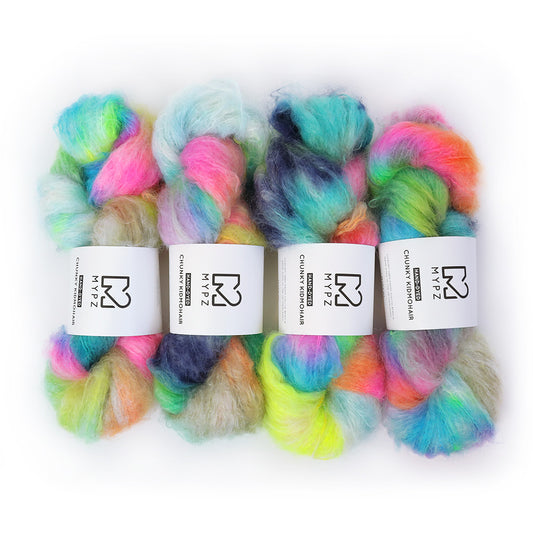 MYPZ Chunky kidmohair – hand-dyed Happy Forest