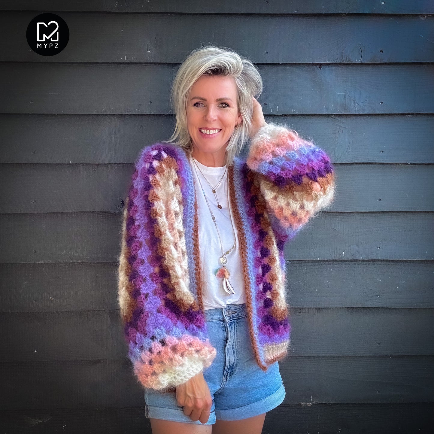 Crochet kit - MYPZ Hexagon Cardigan Elise (ENG-NL-DE)
