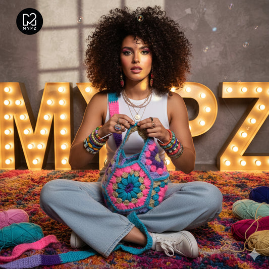 Crochet kit - MYPZ hexagon bag Pacha (ENG-NL-DE-ES)
