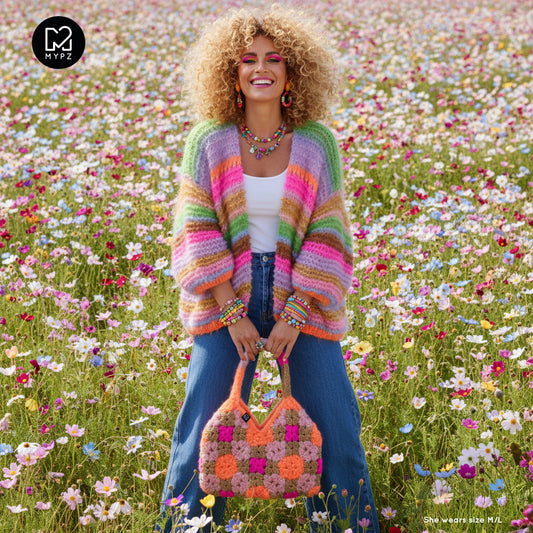 Crochet kit - MYPZ Heart bag + Diamonds bag (ENG-NL-DE-FR-ES)