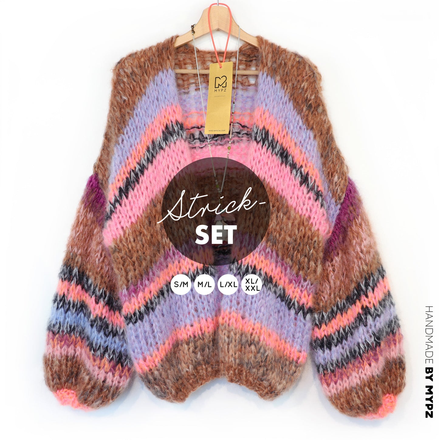 Knitting Kit – MYPZ Chunky Mohair Cardigan Tiger No.15 (ENG-NL-DE)