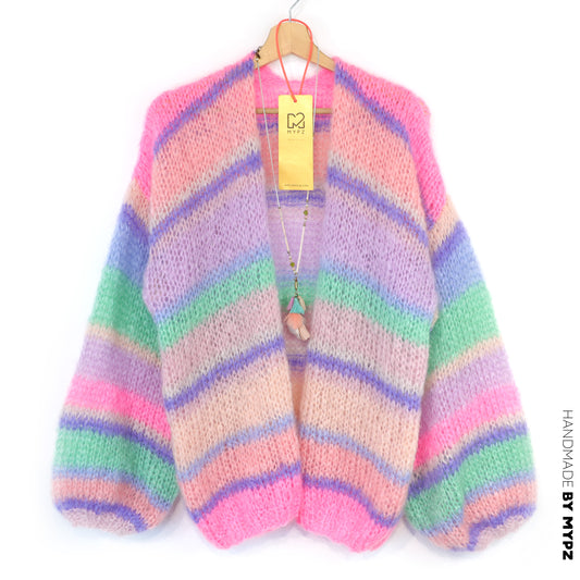 Knitting kit – MYPZ Basic Light Mohair Cardigan Blaze & Berry No10 (ENG-NL-DE)