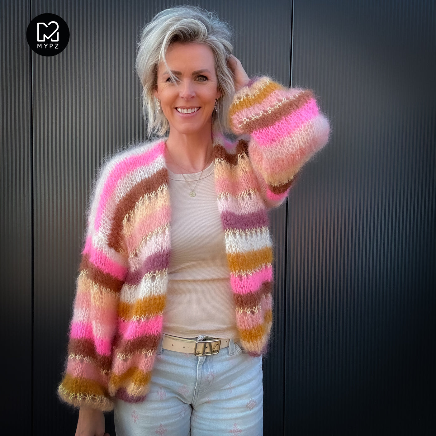 Knit pattern – MYPZ Light Mohair Cardigan Caramel No10 (ENG-NL-DE)