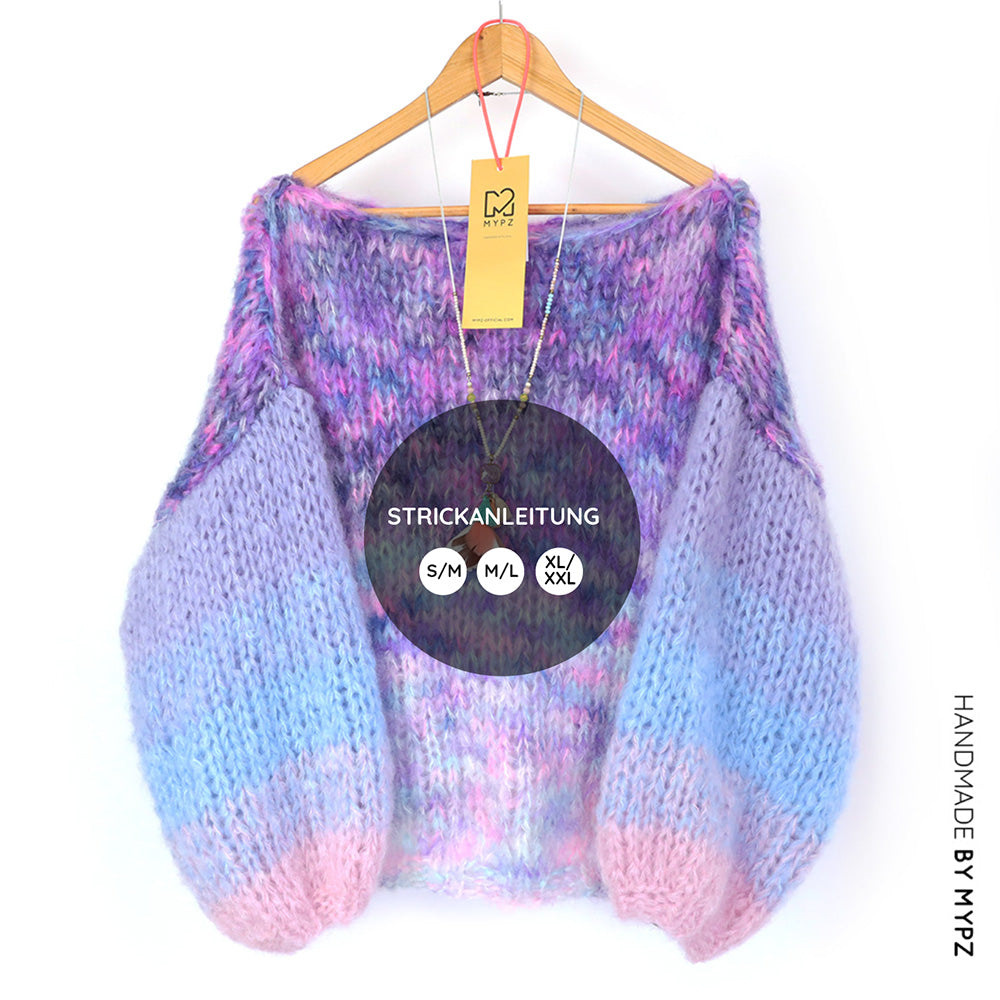 Knit pattern - MYPZ Basic Chunky Mohair Pullover Heliotrope No15 (ENG-NL-DE)