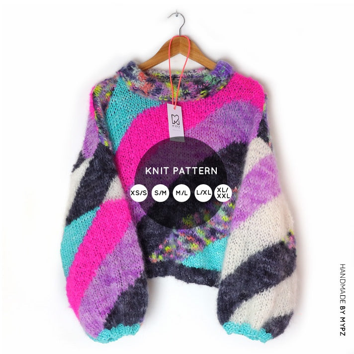 MYPZ knitting pattern mohair pullover Roxette No8