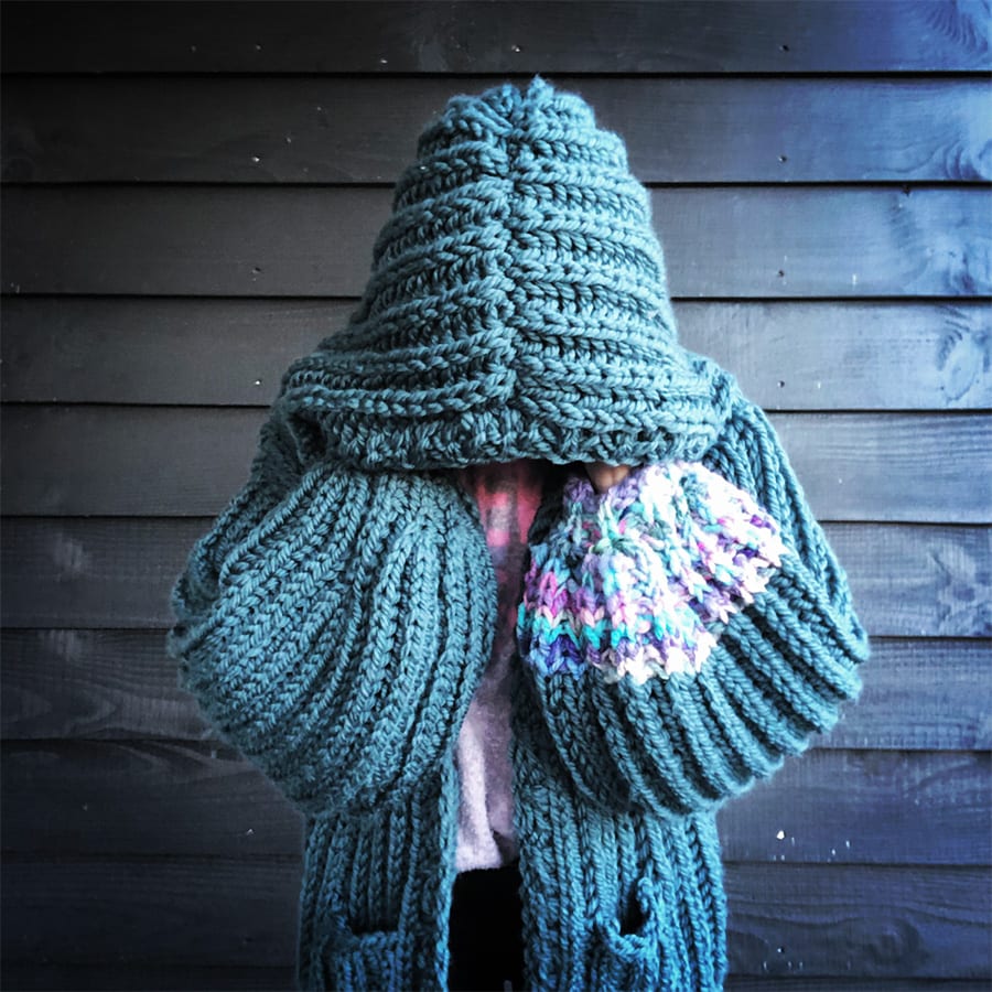 MYPZ super chunky hooded cardigan