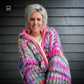 MYPZ Chunky Mohair Rib Cardigan Confetti with hoodie