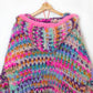 MYPZ Chunky Mohair Rib Cardigan Confetti with hoodie