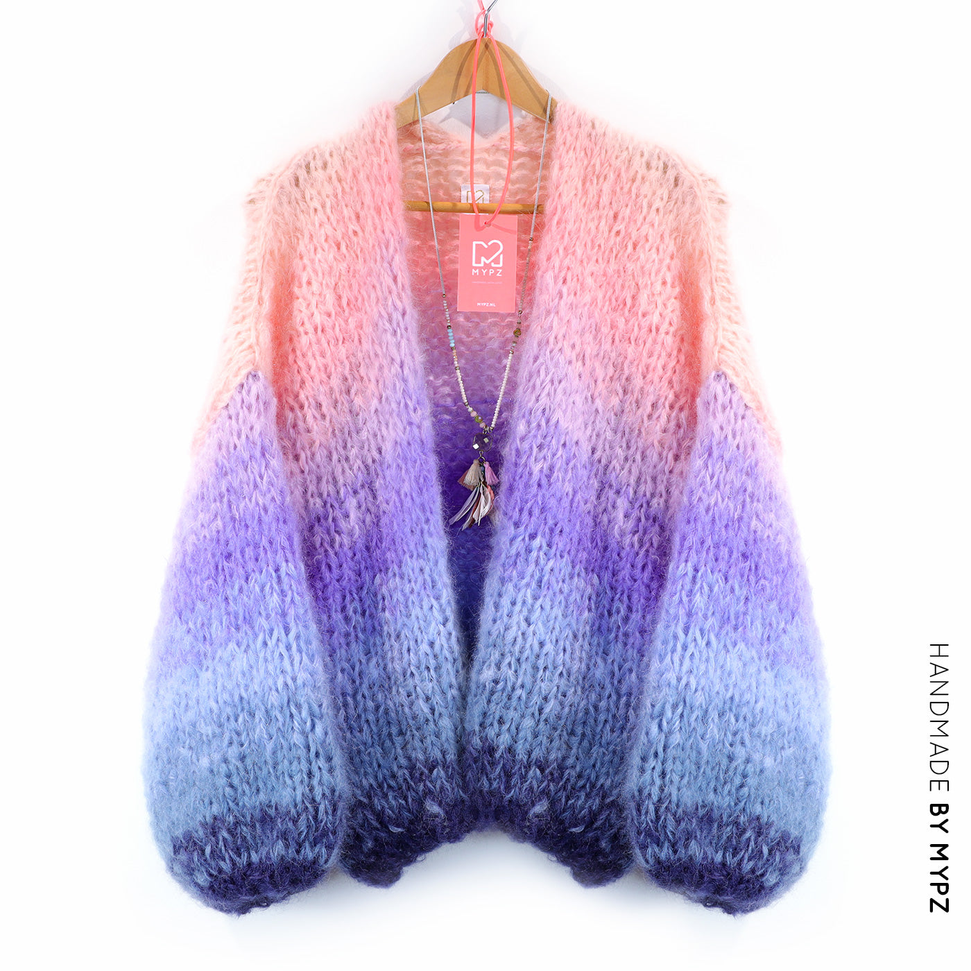 MYPZ Chunky Mohair Cardigan Blue Sky