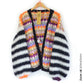 Crochet pattern - MYPZ Mohair Granny stripes cardigan Butterfly (ENG-NL)