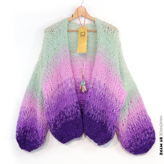 MYPZ Chunky Alpaca Cardigan Desert Bloom