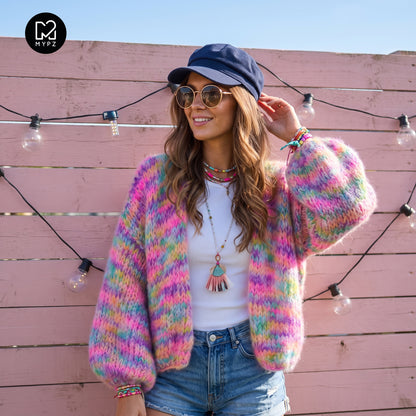 Knitting Kit – MYPZ Short Chunky Mohair Cardigan Maia No.15 (ENG-NL-DE)