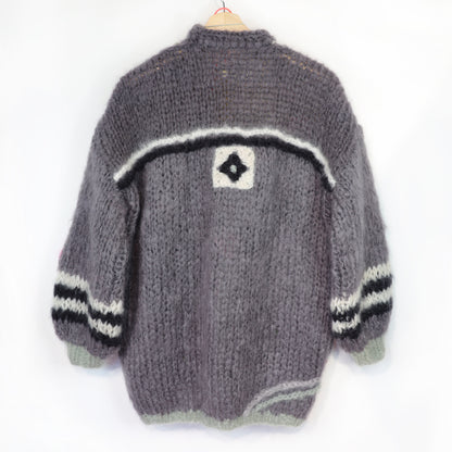 Chunky Mohair cardigan Roses