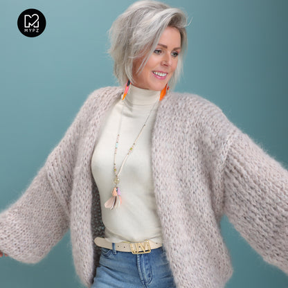 Knit pattern – MYPZ short basic chunky cardigan Sparkling No15 (ENG-NL-DE)