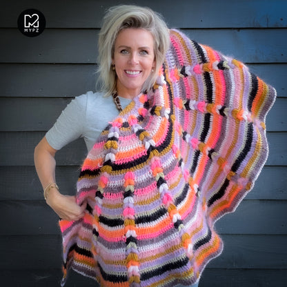 Crochet kit - MYPZ Boho shawl CROCHET ALONG (ENG-NL-DE-FR-ES)