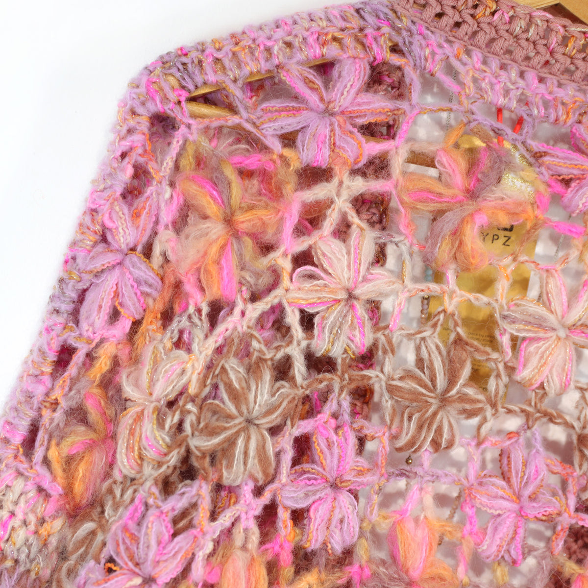Crochet kit - MYPZ Short Wildflower cardigan Pecan (ENG-DE-NL-ES-FR-IT-DA-SV-NO)
