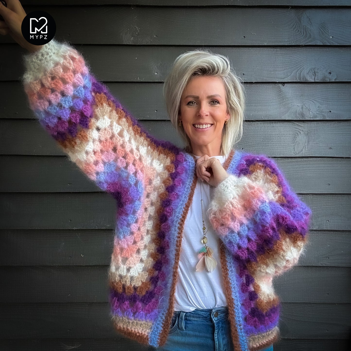 Crochet kit - MYPZ Hexagon Cardigan Elise (ENG-NL-DE)