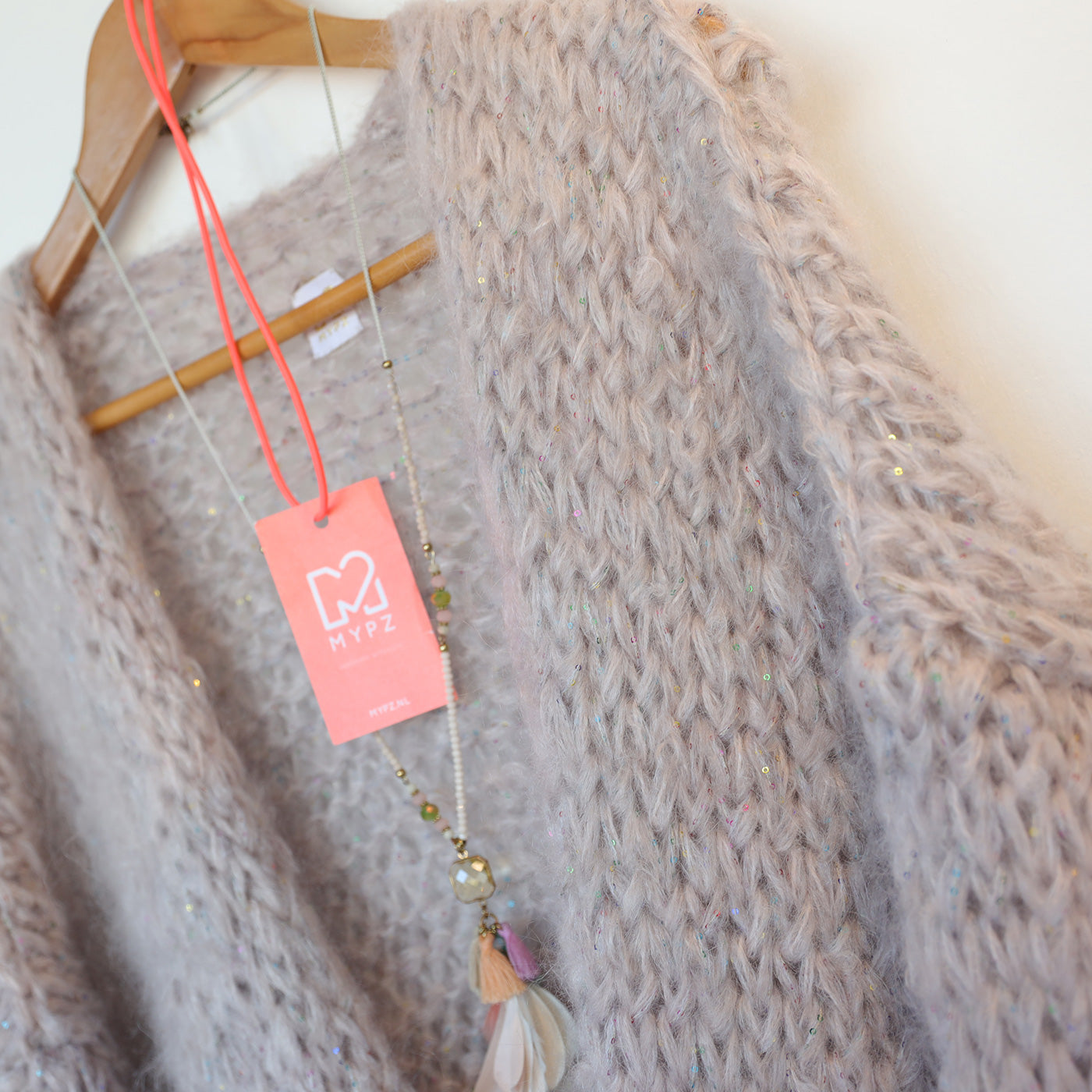 Knitting Kit – MYPZ Short Chunky Mohair Cardigan Sparkling Sand No.15 (ENG-NL-DE)