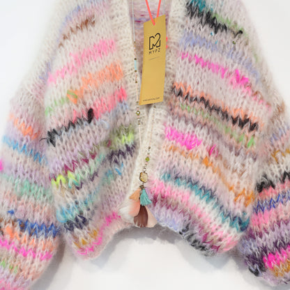 Knit pattern – MYPZ Chunky Mohair Cardigan Scrap Yarn No12 (ENG-NL-DE)