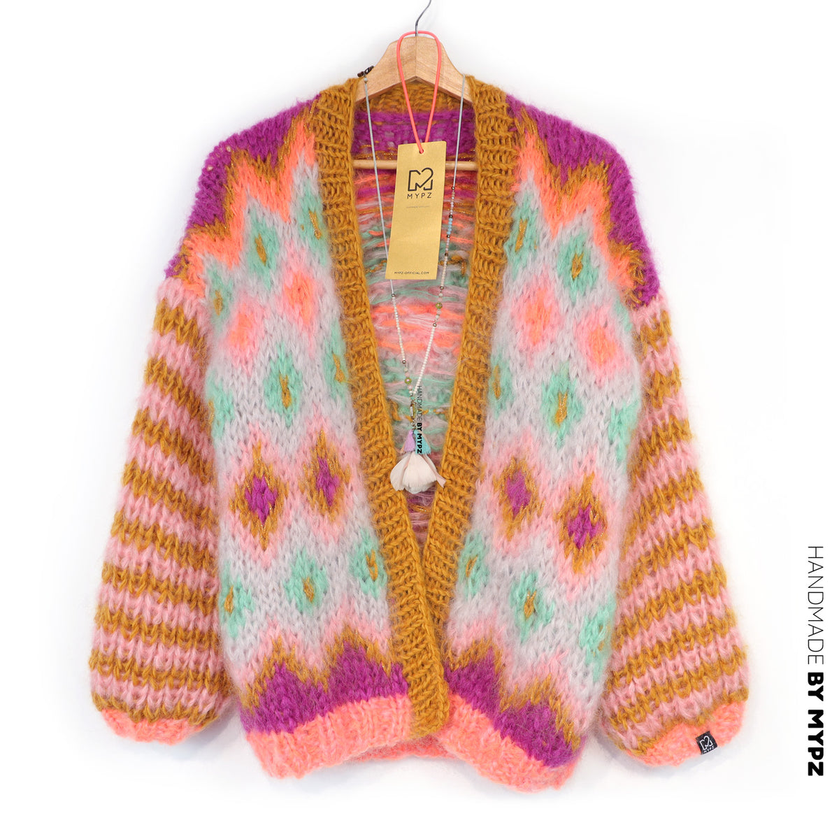 Knitting Kit – Chunky Mohair Jacket Flora No.12 (ENG-DE-NL-ES-FR-IT-DA-SV-NO)