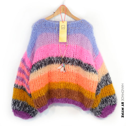 Knitting Kit – MYPZ Basic Chunky Pullover Candy Heat No15 (ENG-NL-DE)