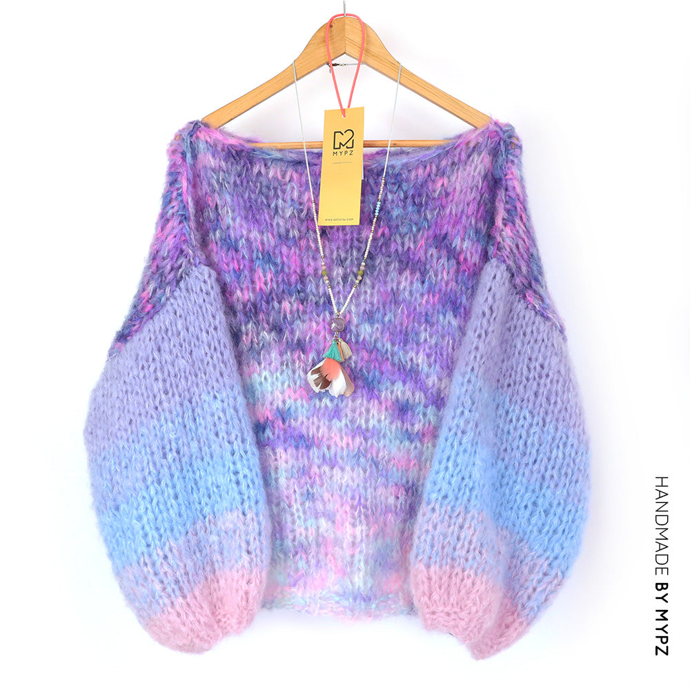 Knitting Kit – MYPZ Basic Chunky Pullover Heliotrope No15 (ENG-NL-DE-FR-ES)