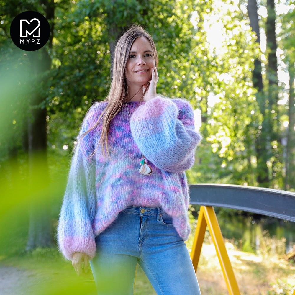 MYPZ Chunky Mohair Pullover Heliotrope