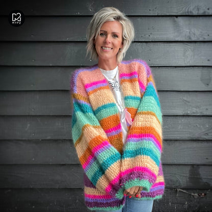 Crochet kit - Chunky Mohair cardigan Gemstone (ENG-NL)