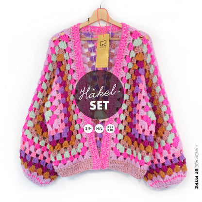 Crochet kit - MYPZ Hexagon Cardigan Pink Mojito (ENG-NL-DE)
