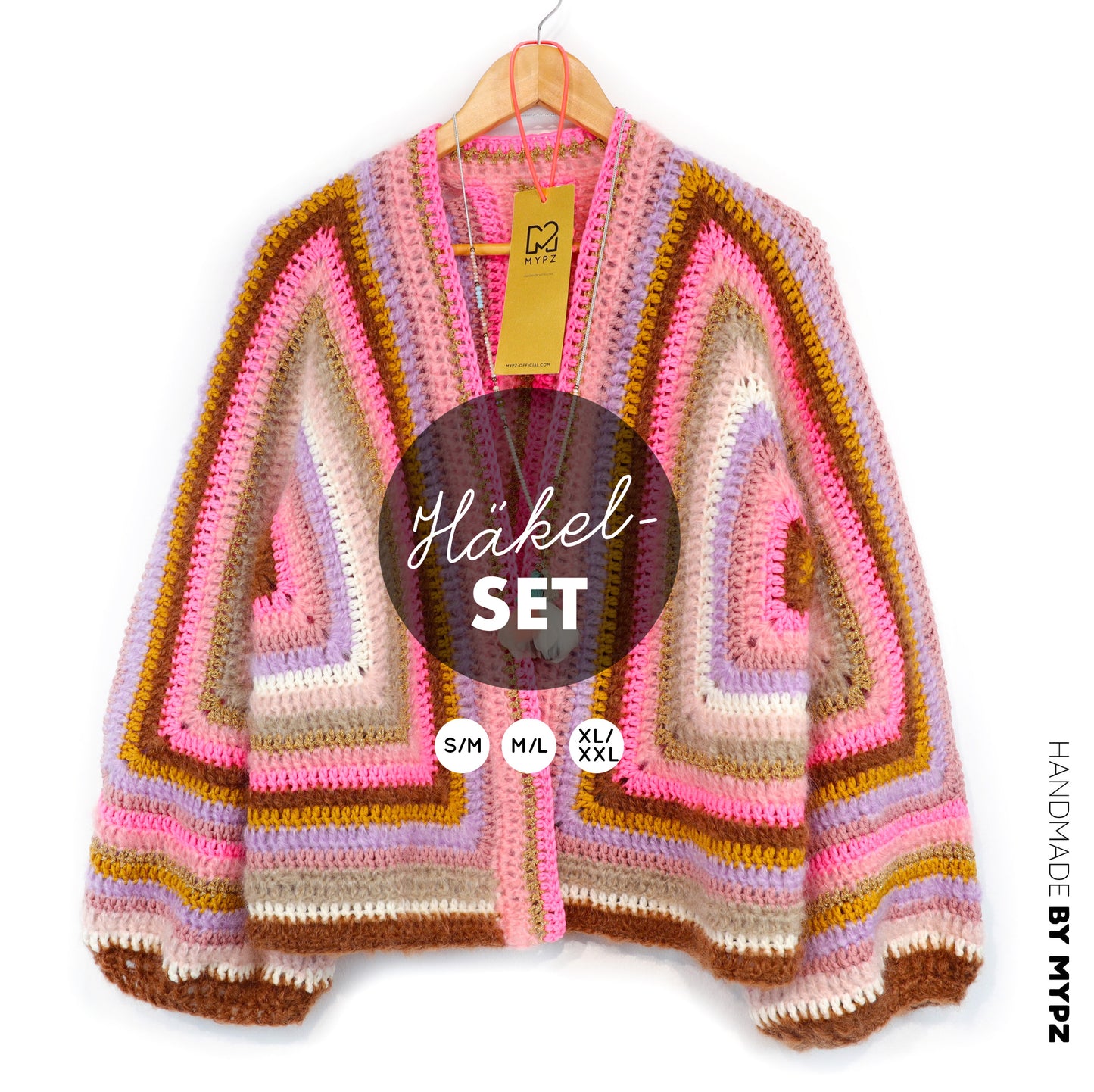 Crochet kit - MYPZ Hexagon Cardigan Moca Dreams (ENG-NL-DE)