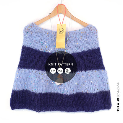 Knitting pattern – MYPZ Moonlight Sparkle Cape No8 (ENG-NL-DE)