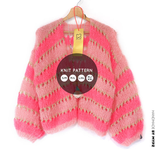 Knit pattern – MYPZ Short Light Mohair Cardigan Summerflow No10 (ENG-NL-DE)
