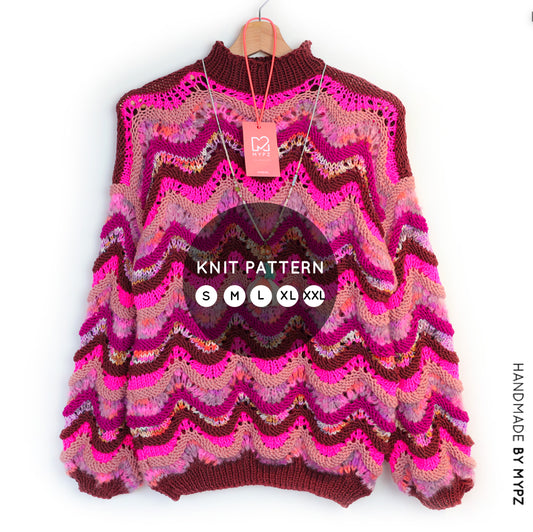 Knit Pattern – MYPZ Wave Pullover Marigold No.6 (ENG-NL-DE)