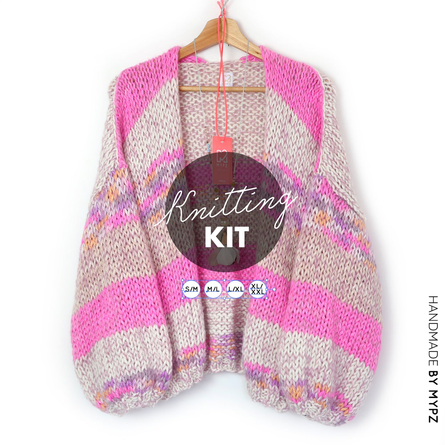 Knitting Kit – Chunky Alpaca Cardigan Amy-Rose No.12 (ENG-NL)