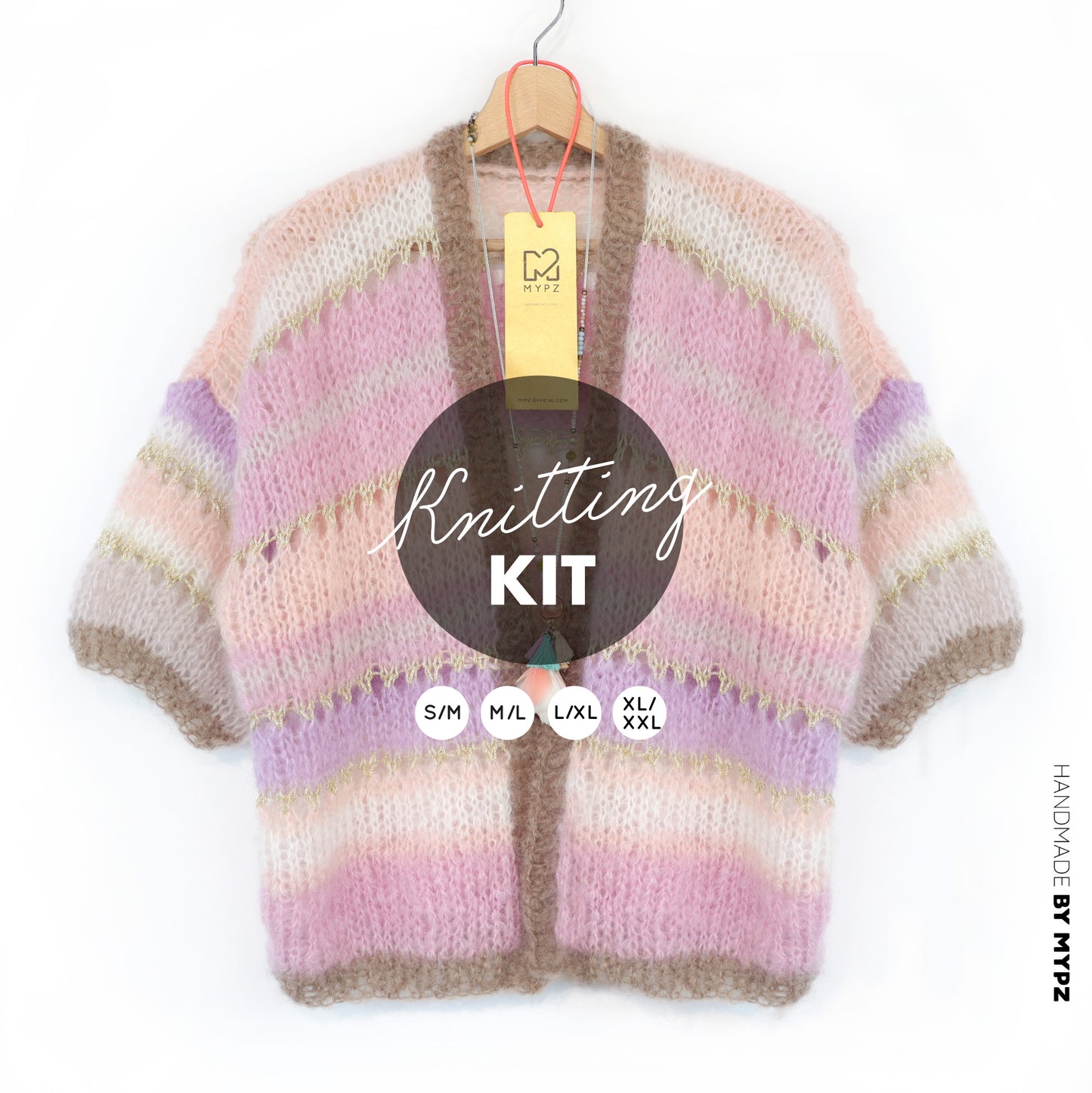 Knitting kit – MYPZ Light Mohair Cardigan Milana No10 (ENG-NL-DE)
