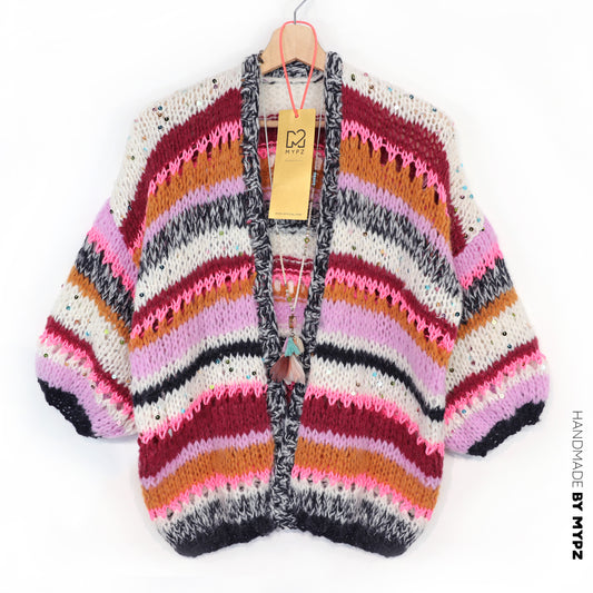 MYPZ Light Alpaca Cardigan Twinkle Berry