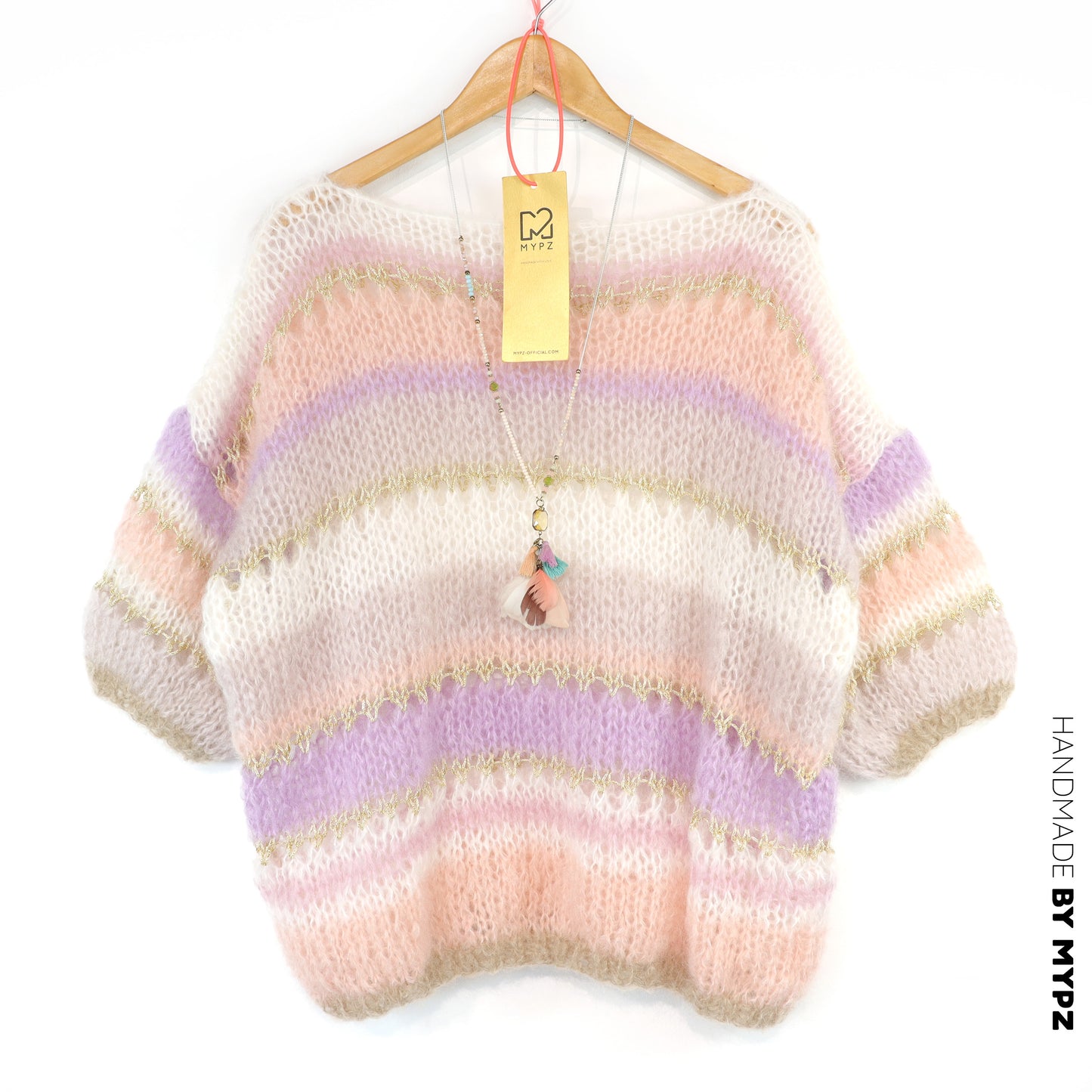 Knitting kit – MYPZ Light Mohair Top Powder Champaign No10 (ENG-NL-DE)