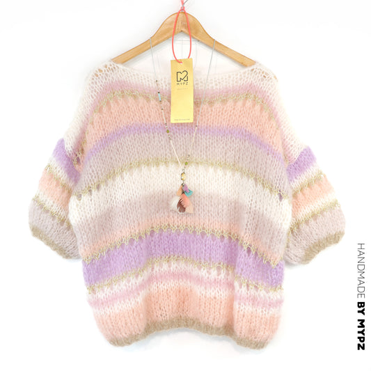 Knitting kit – MYPZ Light Mohair Top Powder Champaign No10 (ENG-NL-DE)