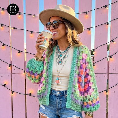 MYPZ Chunky Hexagon Cardigan Pistachio