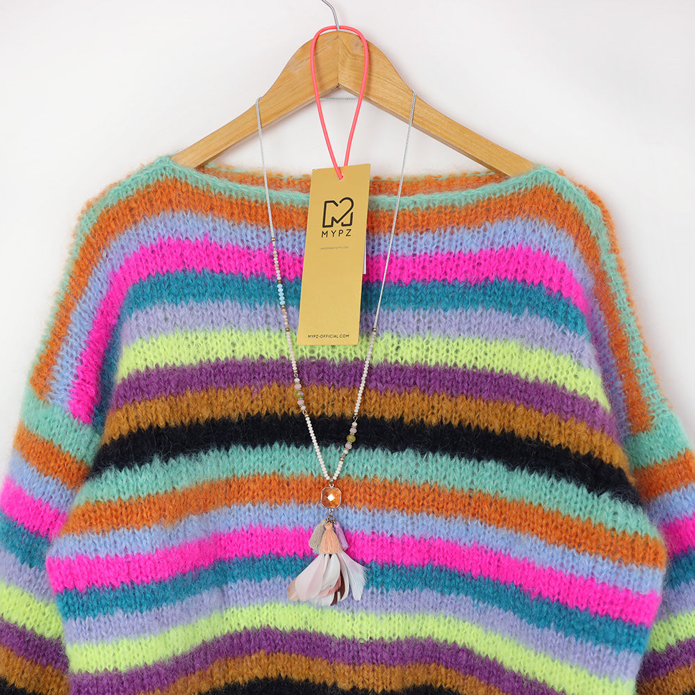 Knitting pattern - Striped mohair Pullover Dolce No6 (ENG-NL)