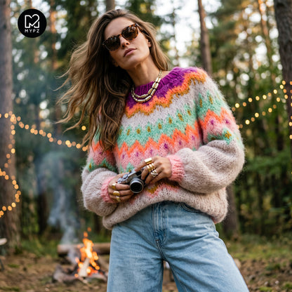 MYPZ Chunky top-down Sweater Snowberry