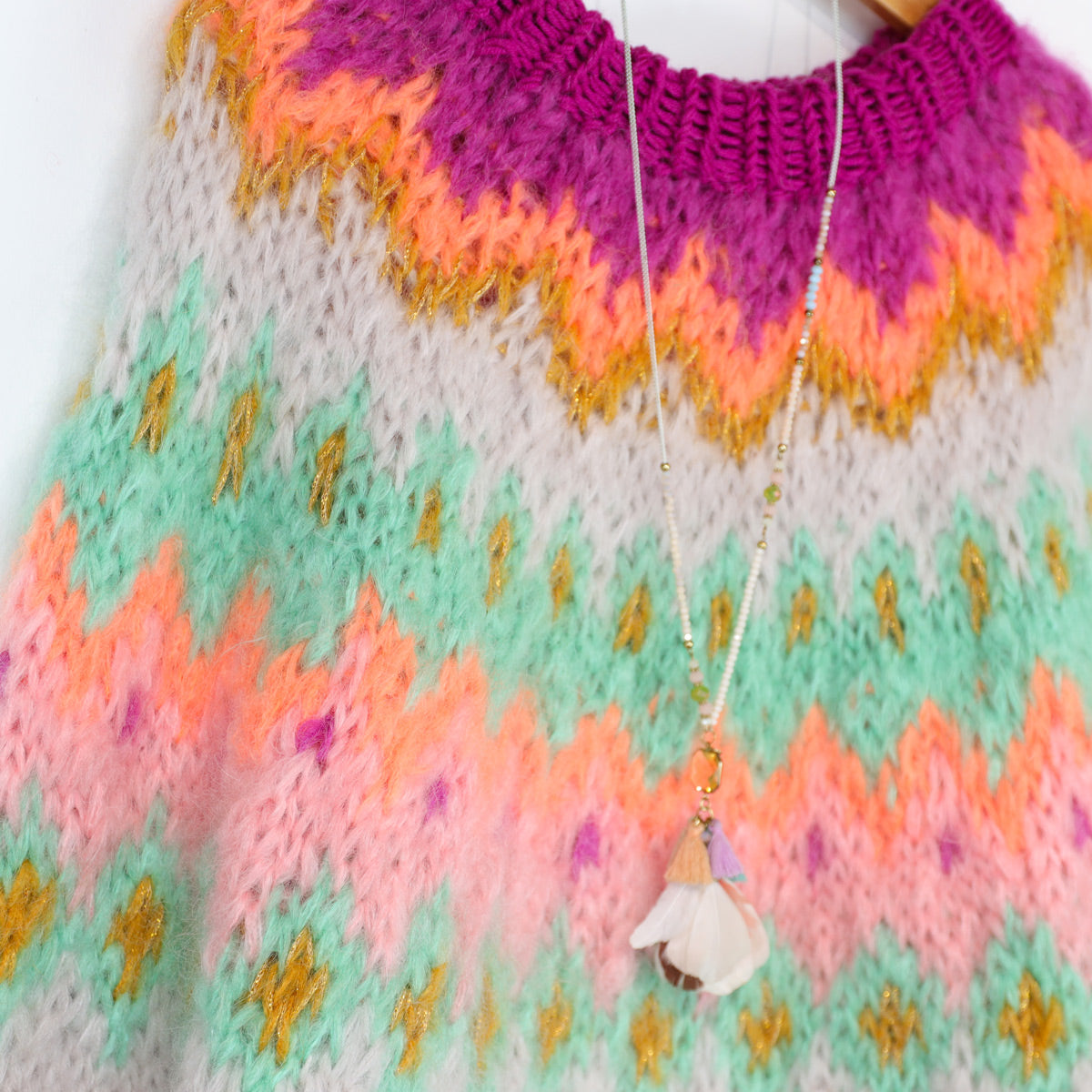 MYPZ Chunky top-down Sweater Snowberry