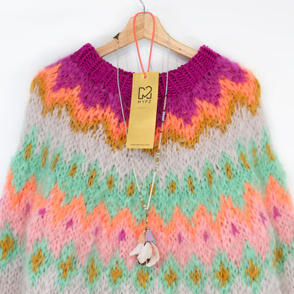 MYPZ Chunky top-down Sweater Snowberry