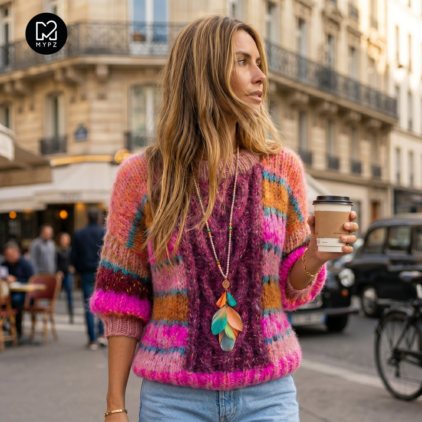 Knit pattern – MYPZ  Light Alpaca Mohair Top Wildberry No10 (ENG-NL-DE)