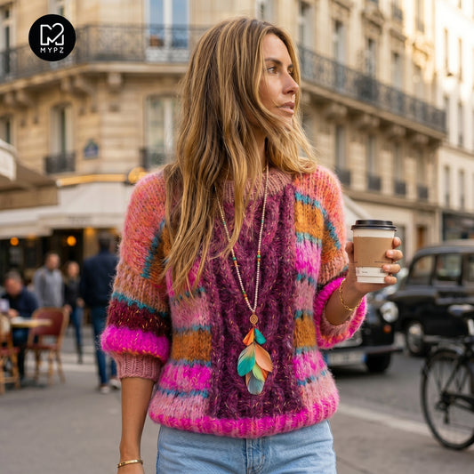 Knit pattern – MYPZ  Light Alpaca Mohair Top Wildberry No10 (ENG-NL-DE)