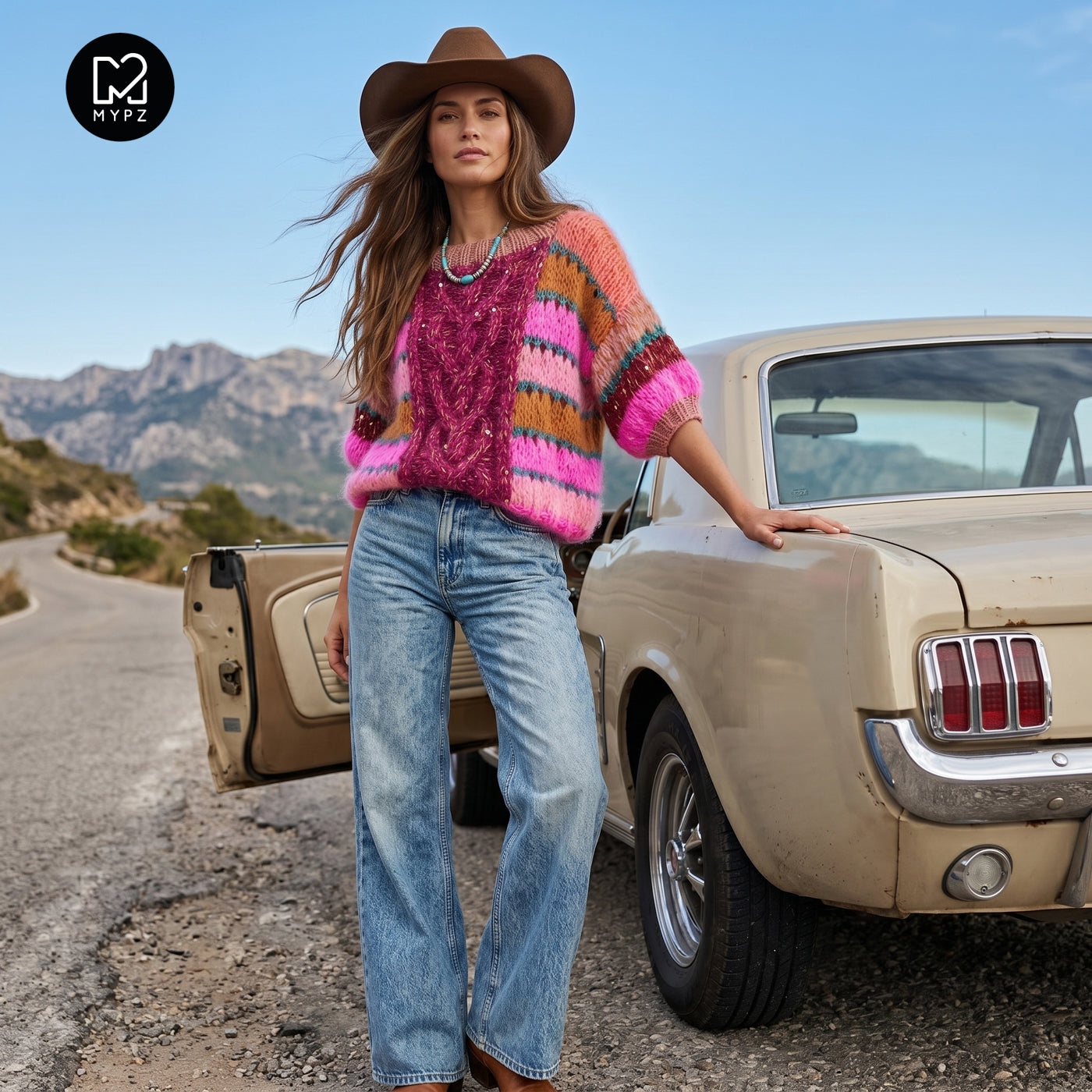 Knit pattern – MYPZ  Light Alpaca Mohair Top Wildberry No10 (ENG-NL-DE)