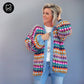 Crochet pattern - MYPZ Mohair Granny stripes cardigan Belly (ENG-NL)