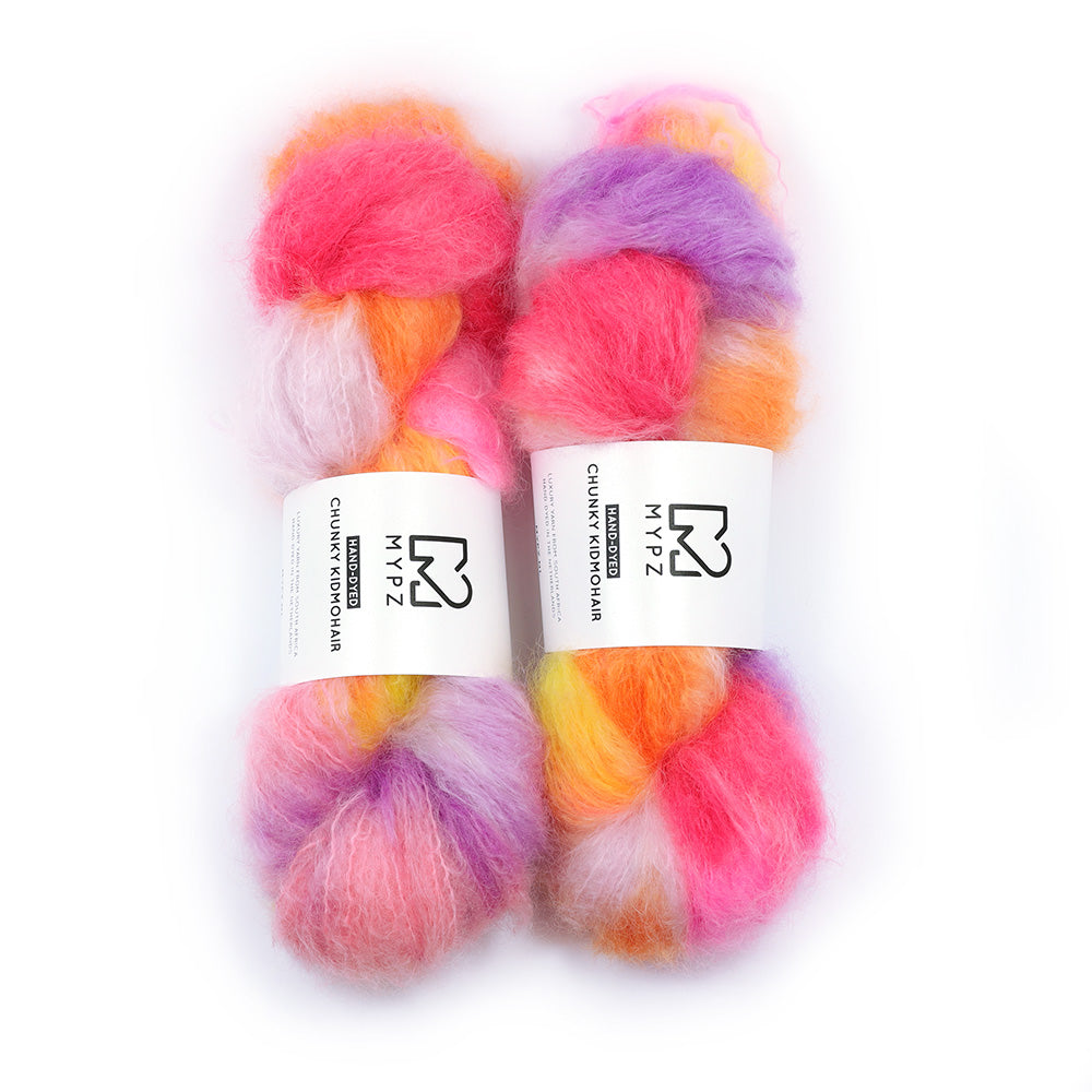 MYPZ Chunky kidmohair – hand-dyed Flowers Bloom