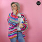 MYPZ Chunky mohair Rainbow Cardigan Striped